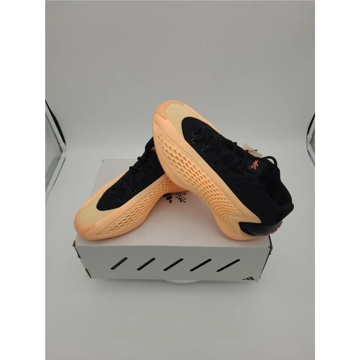Adidas AE 1 J with Love IF1883 Orange Black 6Y Women`s 7.5 Anthony Edwards