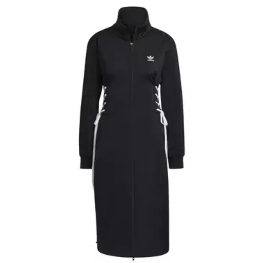 Adidas Always Originals Laced Long Track Jacket Activewear Coat Black Size 1X