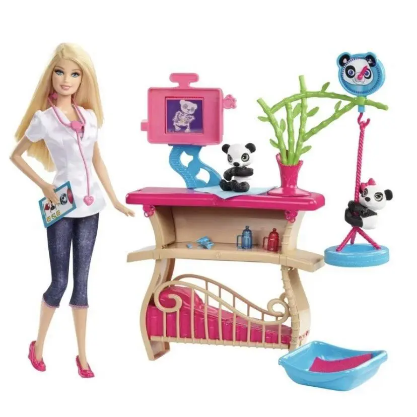 Mattel Barbie Panda Caretaker Playset w/ Panda Veterinarian CGH89