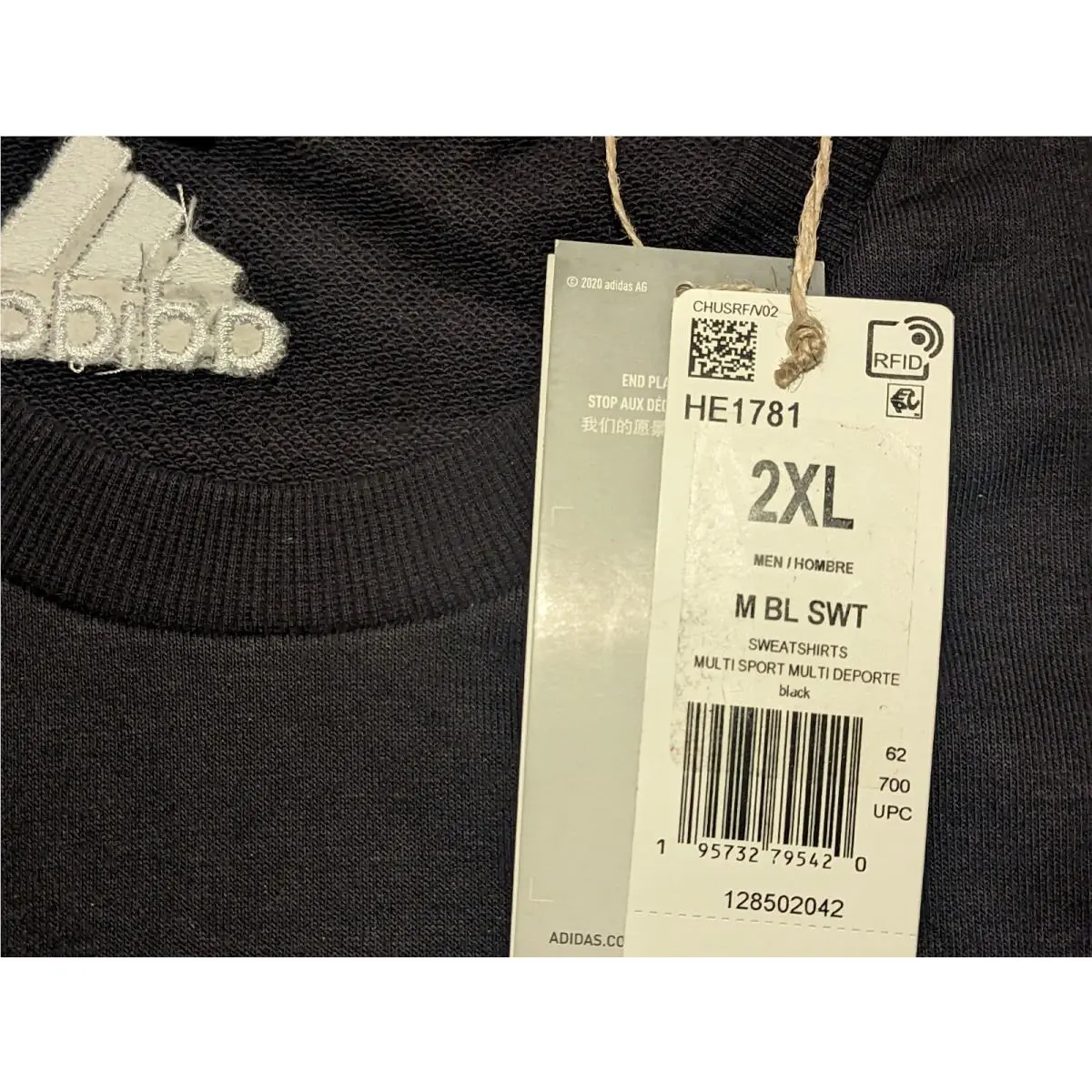 Adidas clothing - Adidas Essentials Brandlove French Terry Sweatshirt - HE1781 - Black 0