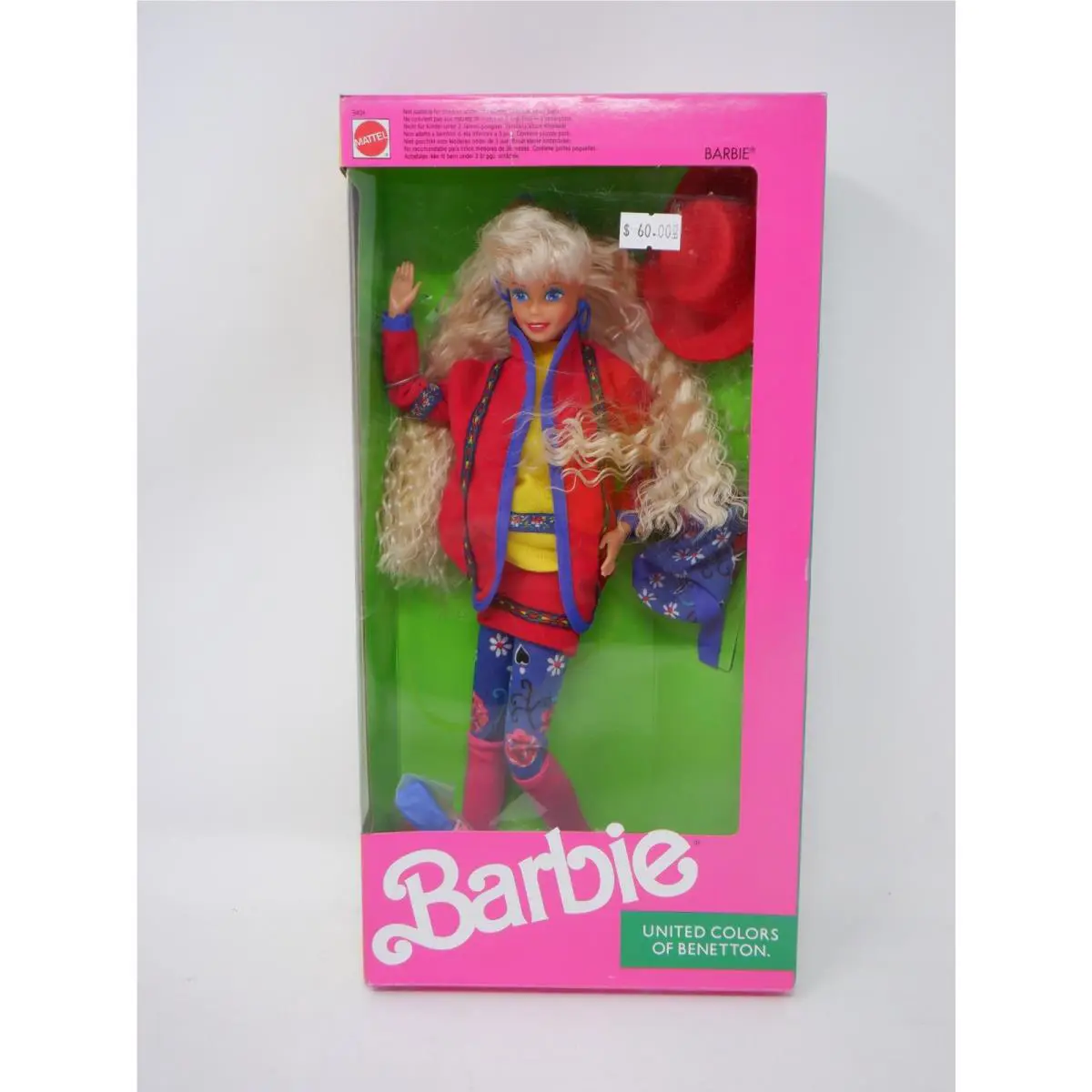 Vintage 1990 United Colors of Benetton Barbie Doll 9404 Mattel Nrfb