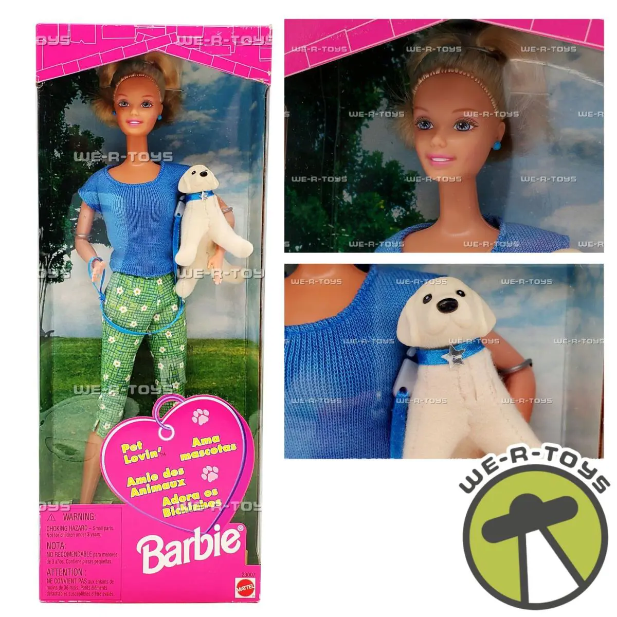 Barbie Pet Lovin` Doll with Puppy Mattel No. 23007