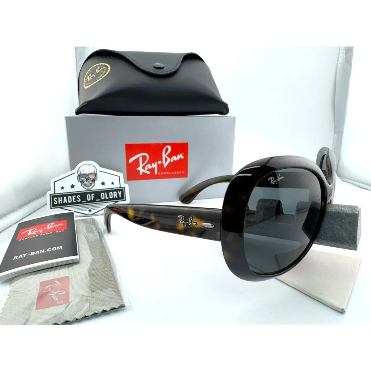 Ray-ban Jackie Ohh II RB4098 710/71 Light Havana Dark Green Sunglasses 60MM