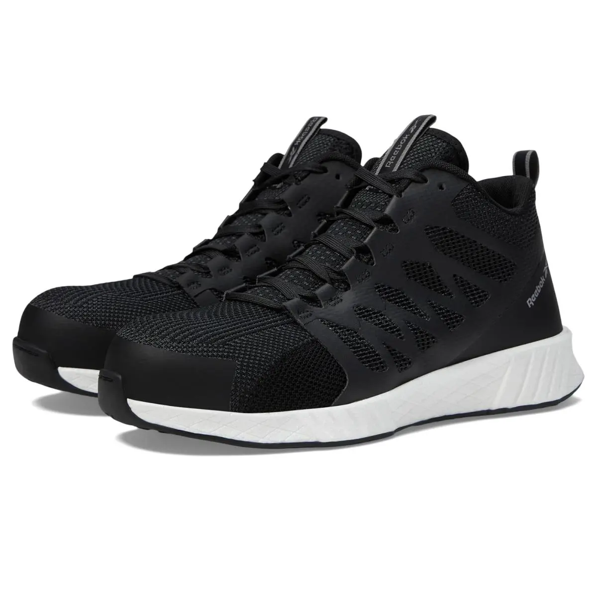 Man`s Shoes Reebok Work Fusion Flexweave Work Composite Toe - Black/White