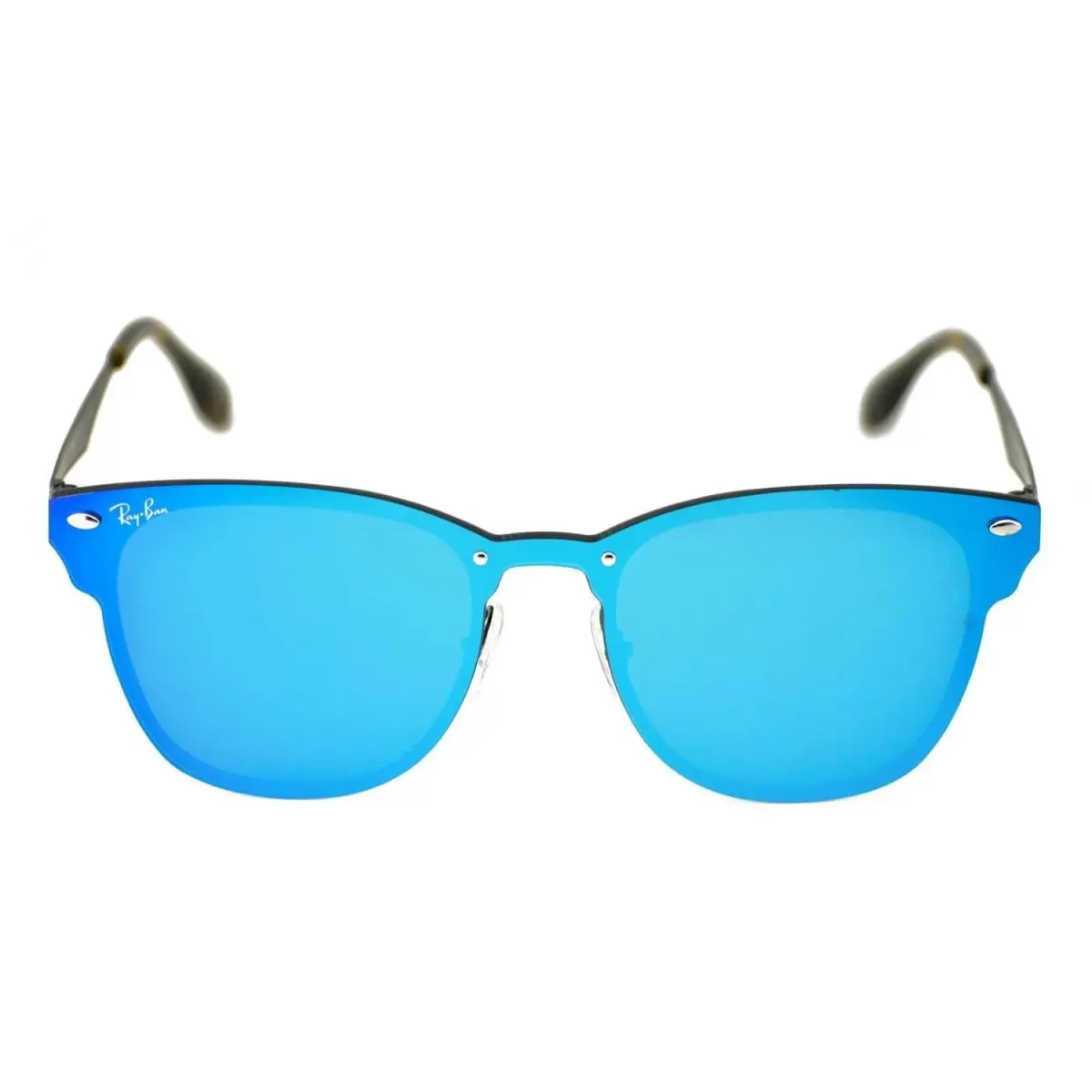 Ray Ban Blaze Clubmaster Black / Violet Blue Lenses Sunglasses 3576 153/7V 47mm