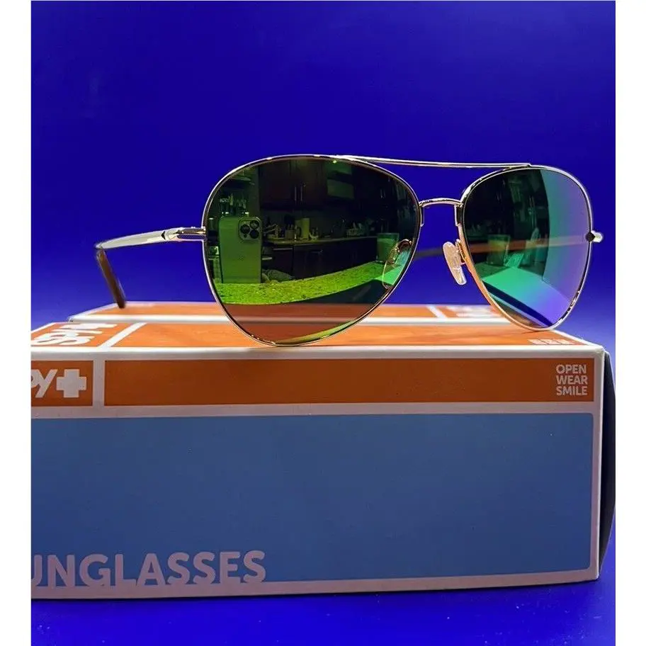 Spy Optic Whistler Gold Happy Bronze with Green Spec Mirror 673424274225