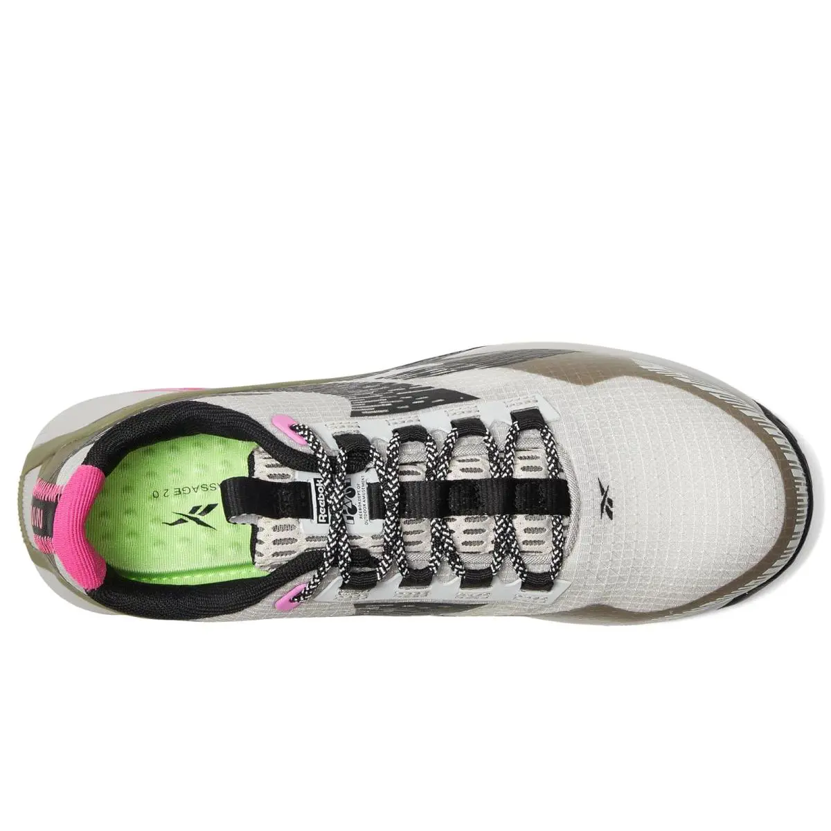 Reebok shoes - Silver/Army Green/Pink 0