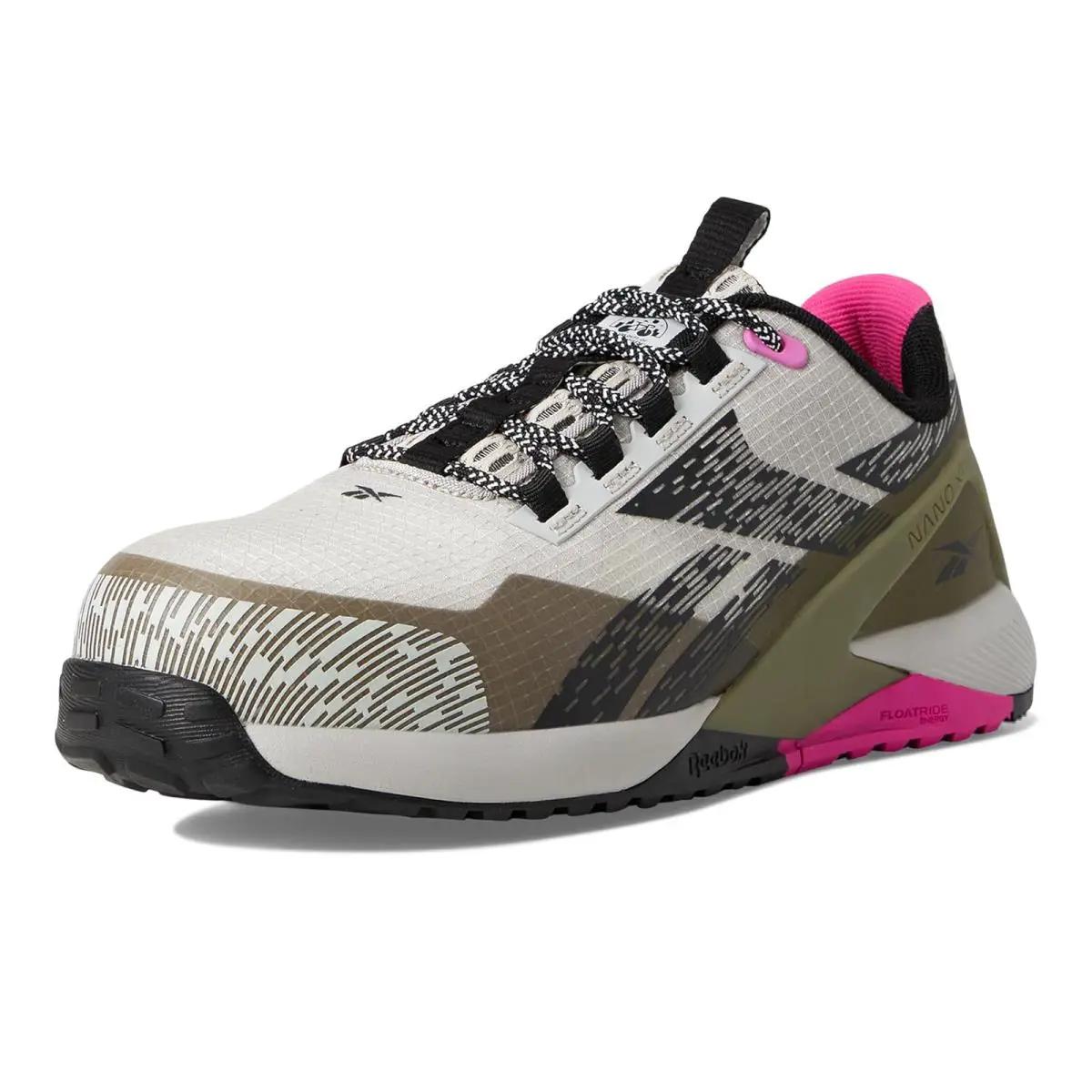 Reebok shoes - Silver/Army Green/Pink 5