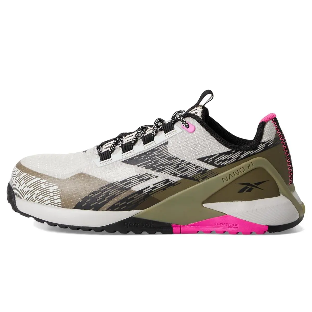Reebok shoes - Silver/Army Green/Pink 9