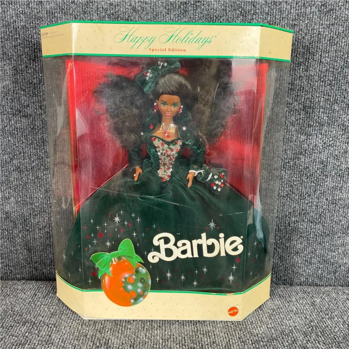 Vintage 1991 Happy Holidays Barbie African American AA Mattel 2696 Nrfb Rare