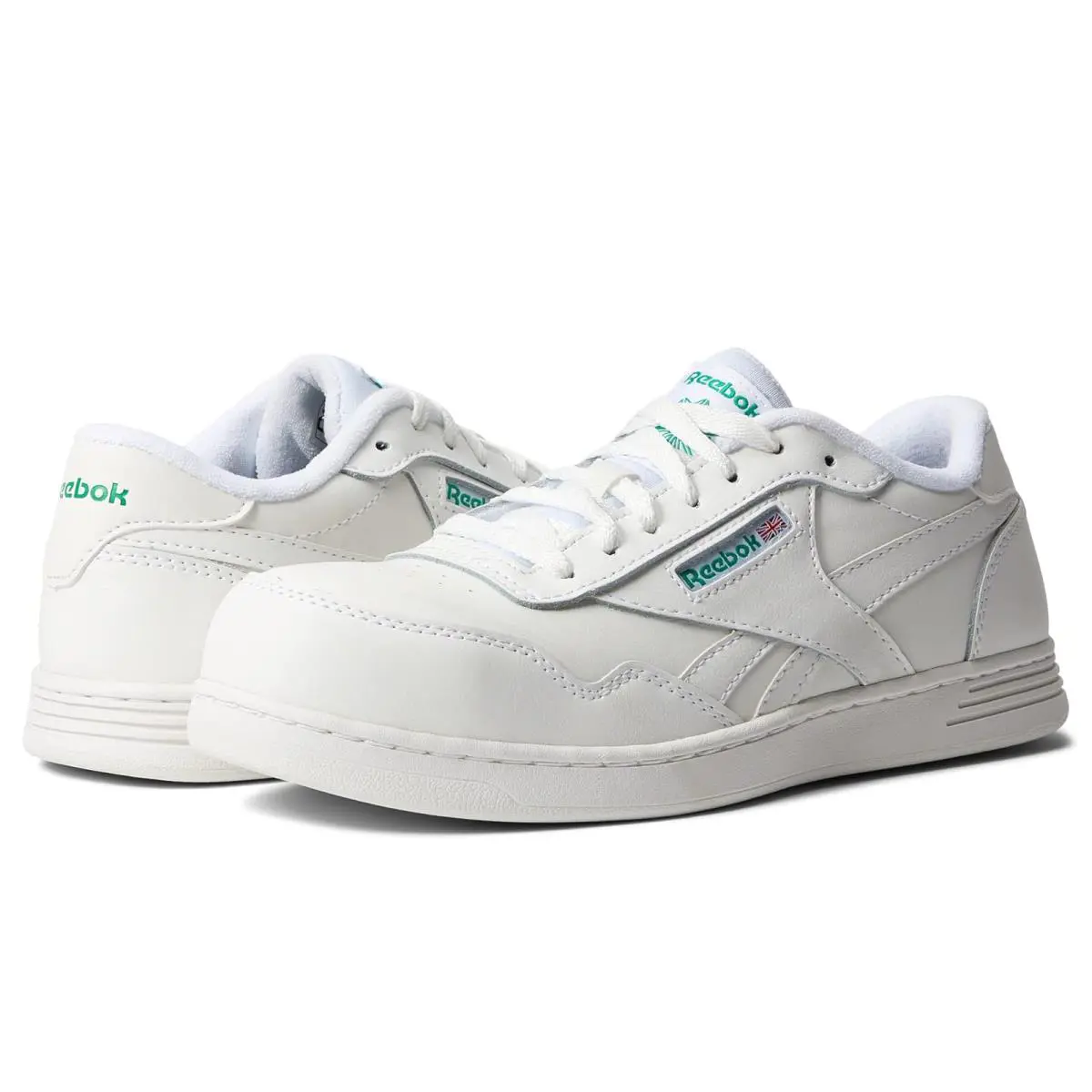 Woman`s Sneakers Athletic Shoes Reebok Work Club Memt Work EH Comp Toe - White/Green