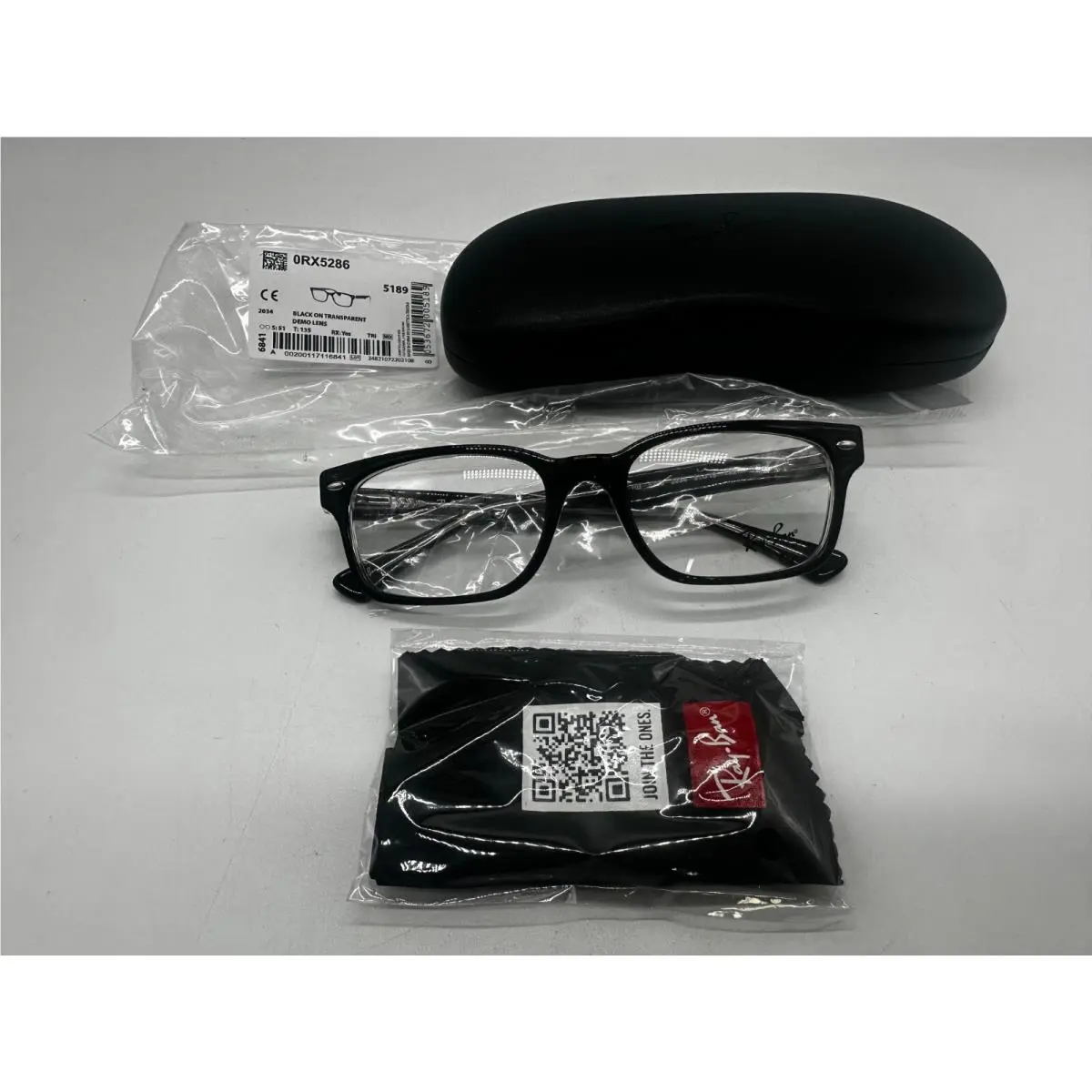 Ray Ban Eyeglasses-ray Ban 5286 2034 Black on Transparent
