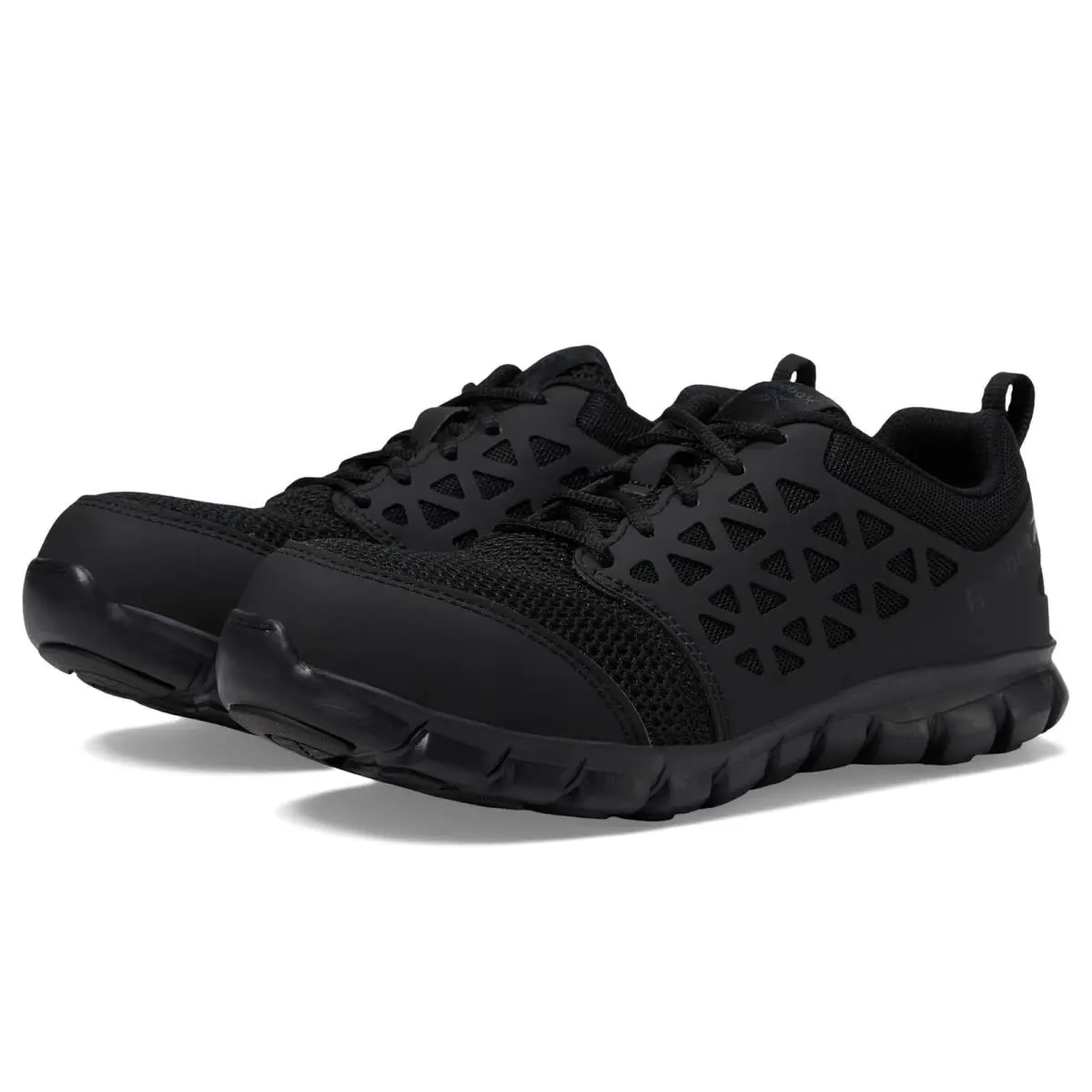 Woman`s Shoes Reebok Work Sublite Cushion Work Comp Toe SD - Black/Plum