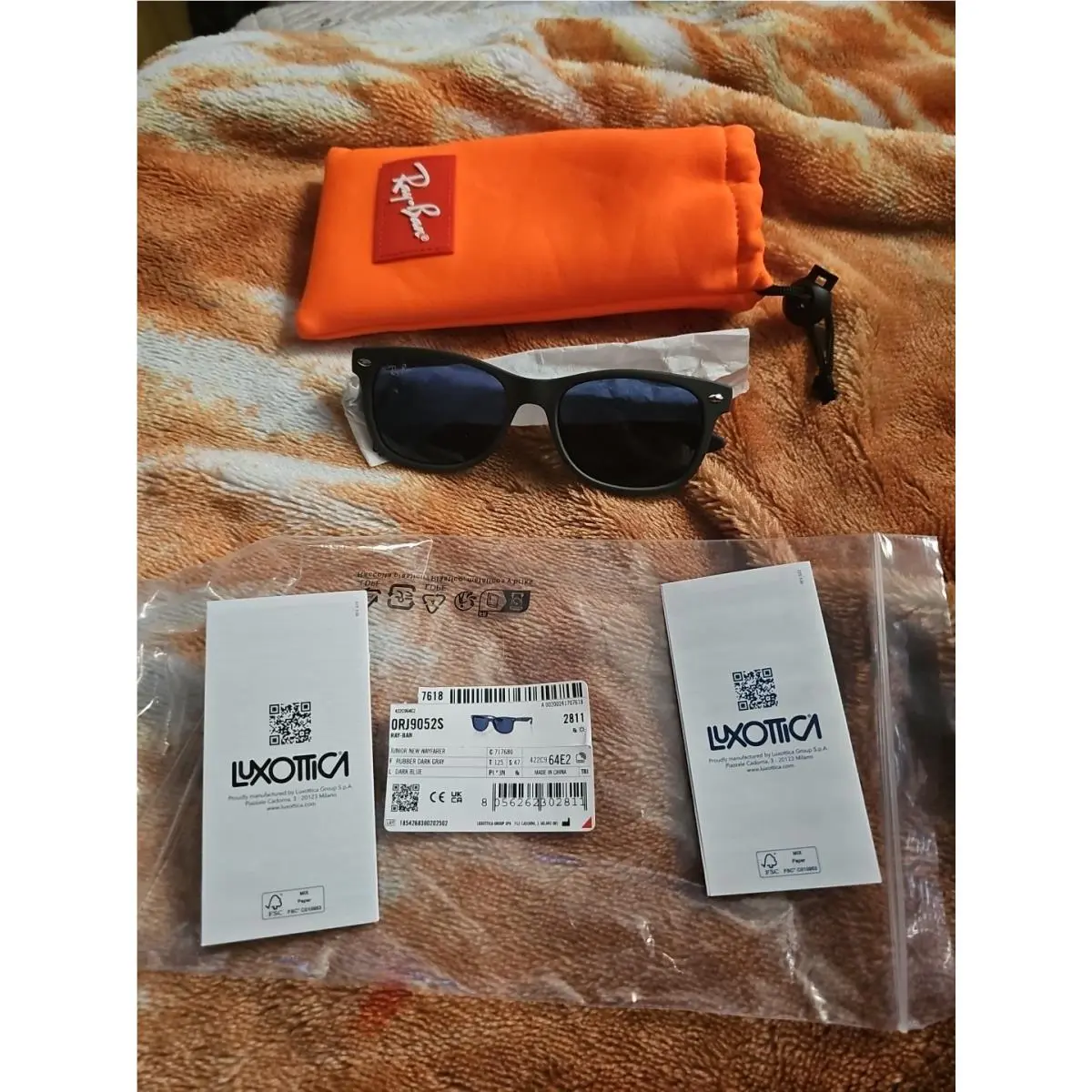 Ray Ban Rj 9060s Glasses Rubber Dark Gray Dark Blue Lens