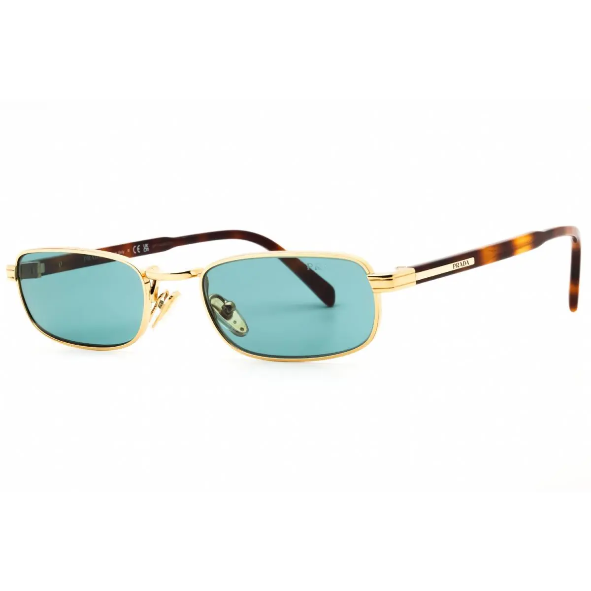 Prada PR B54S 5AK40K Gold Petrol Green 54 mm Men`s Sunglasses