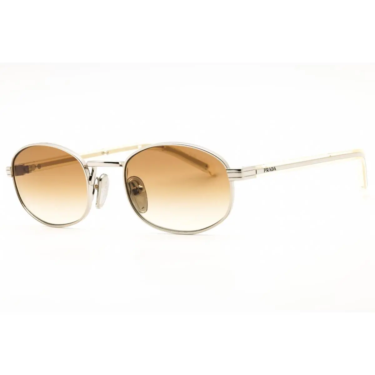Prada PR B53S 1BC80K Silver Light Yellow Gradient Brown 52 mm Women`s Sunglasses