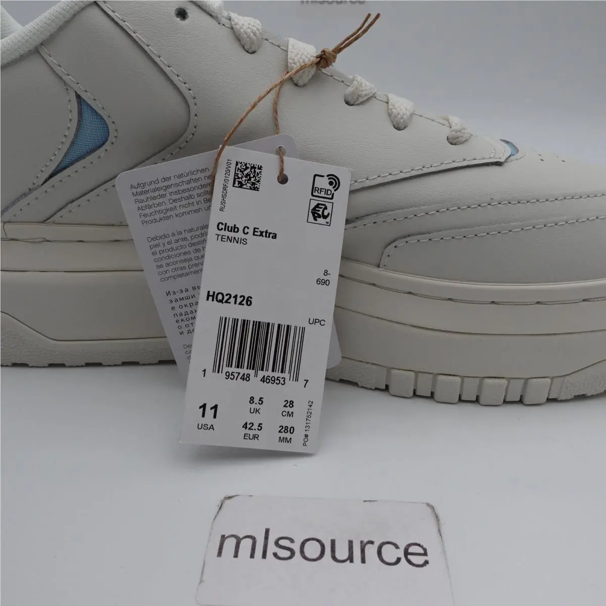 Reebok shoes - Reebok Club C Extra - Club Extra - HQ2126 - Multicolor, Manufacturer: Chalk/Blue (UPC: 195748469537) 1