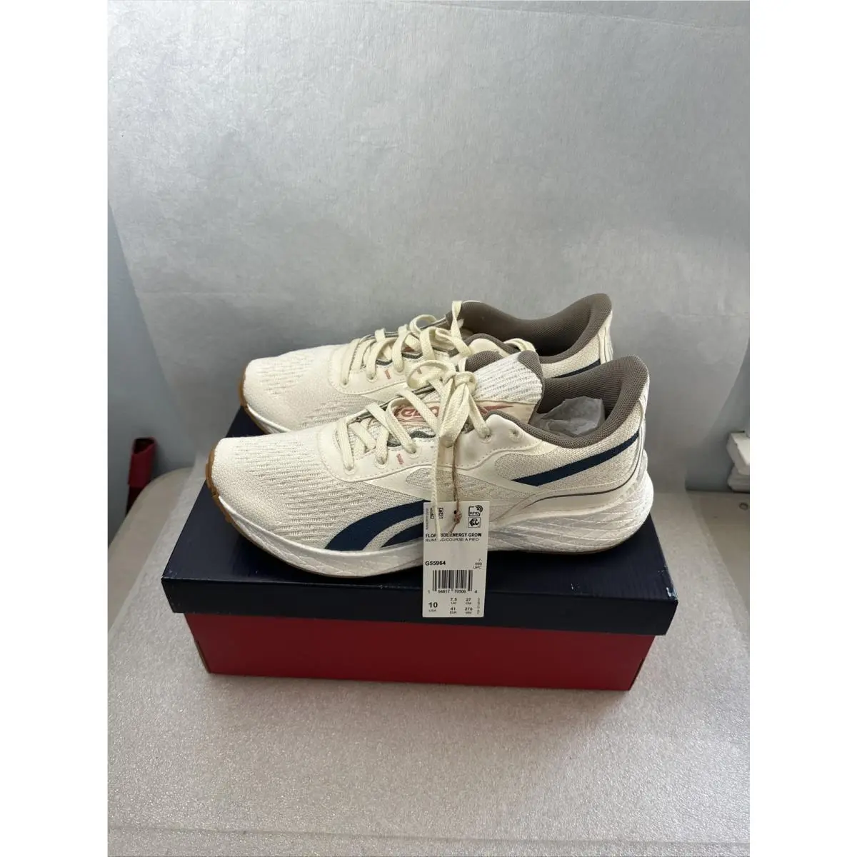 Reebok Floatride Energy Grow US 10 Women Light Beige Blue Running