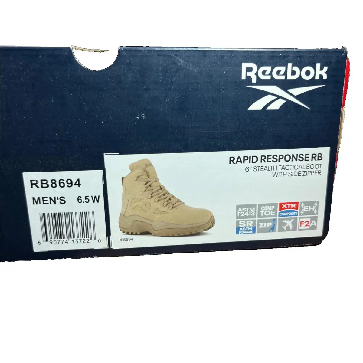 Reebok shoes - Reebok™ Rapid Response RB Stealth Side Zip Composite Toe - Desert Tan 20
