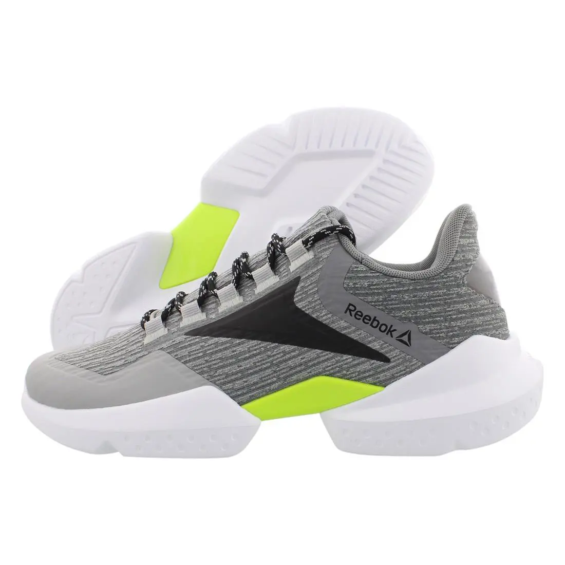 Reebok Split Fuel Mens Shoes Size 13 Color: True Grey/black/lime/white