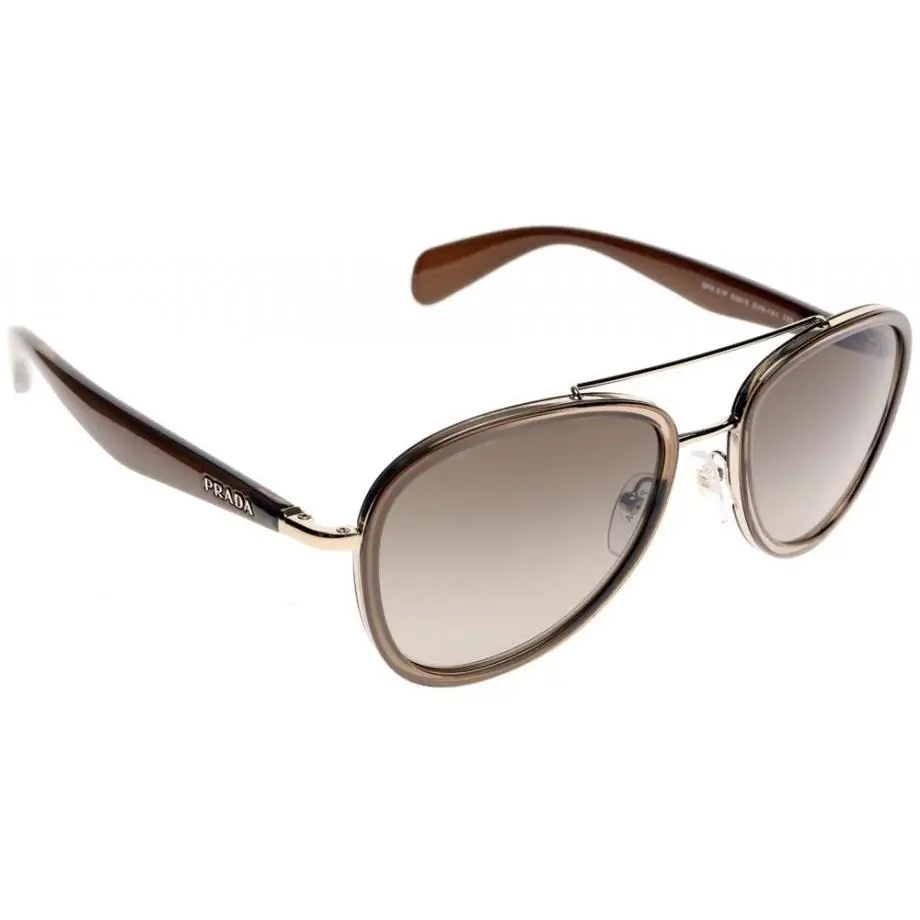 Prada Sunglasses PR51PS ZVN1X1 56mm Pale Gold Brown / Brown Lens