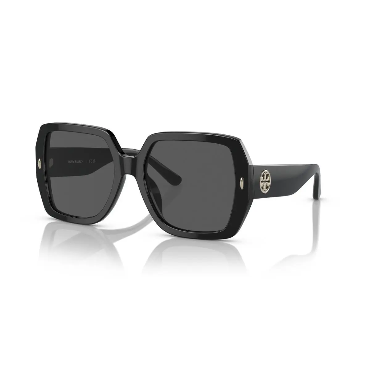 Tory Burch Woman Sunglasses TY7191U 170987 54mm Black -solid Grey Lens
