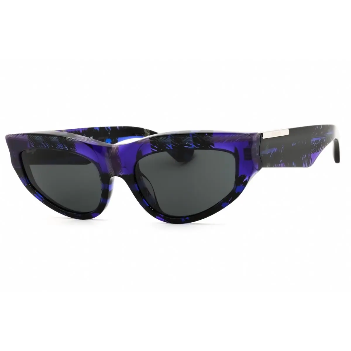 Burberry BE4425U 411387 Sunglasses Check Violet Frame Dark Grey Lenses 55mm