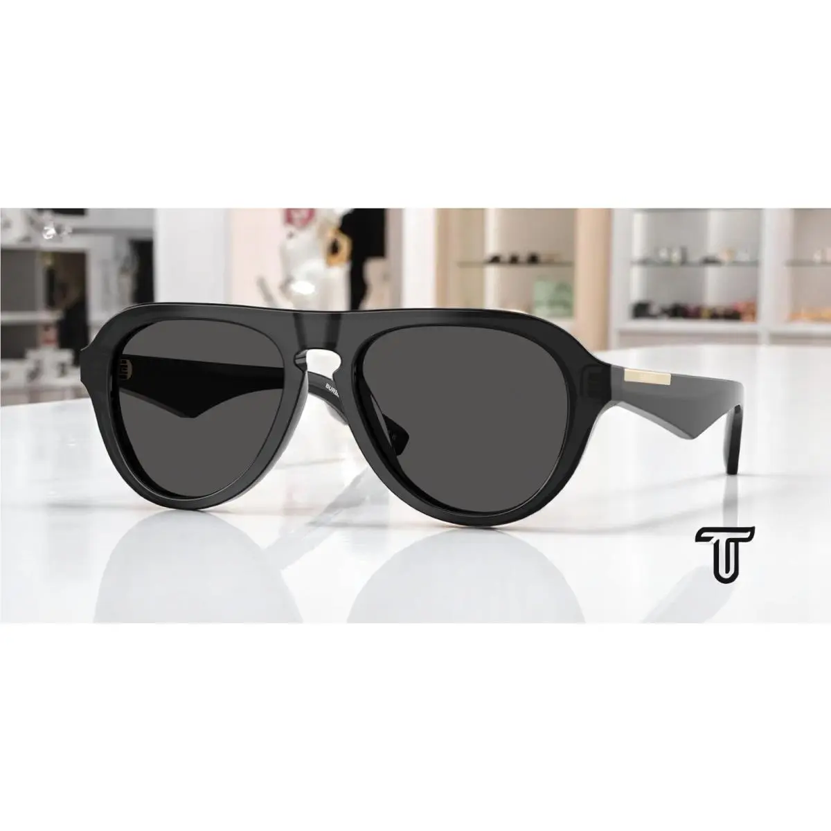 Burberry BE4437U 411287 Grey Dark Grey 55 mm Men`s Sunglasses