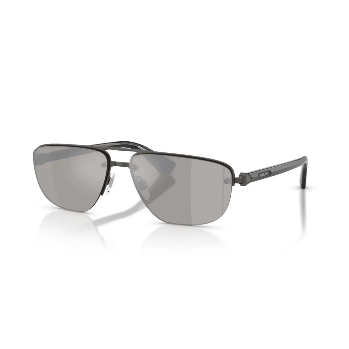 Burberry BE 3164 Matte Grey/light Grey Mirror Silver 13166G Sunglasses