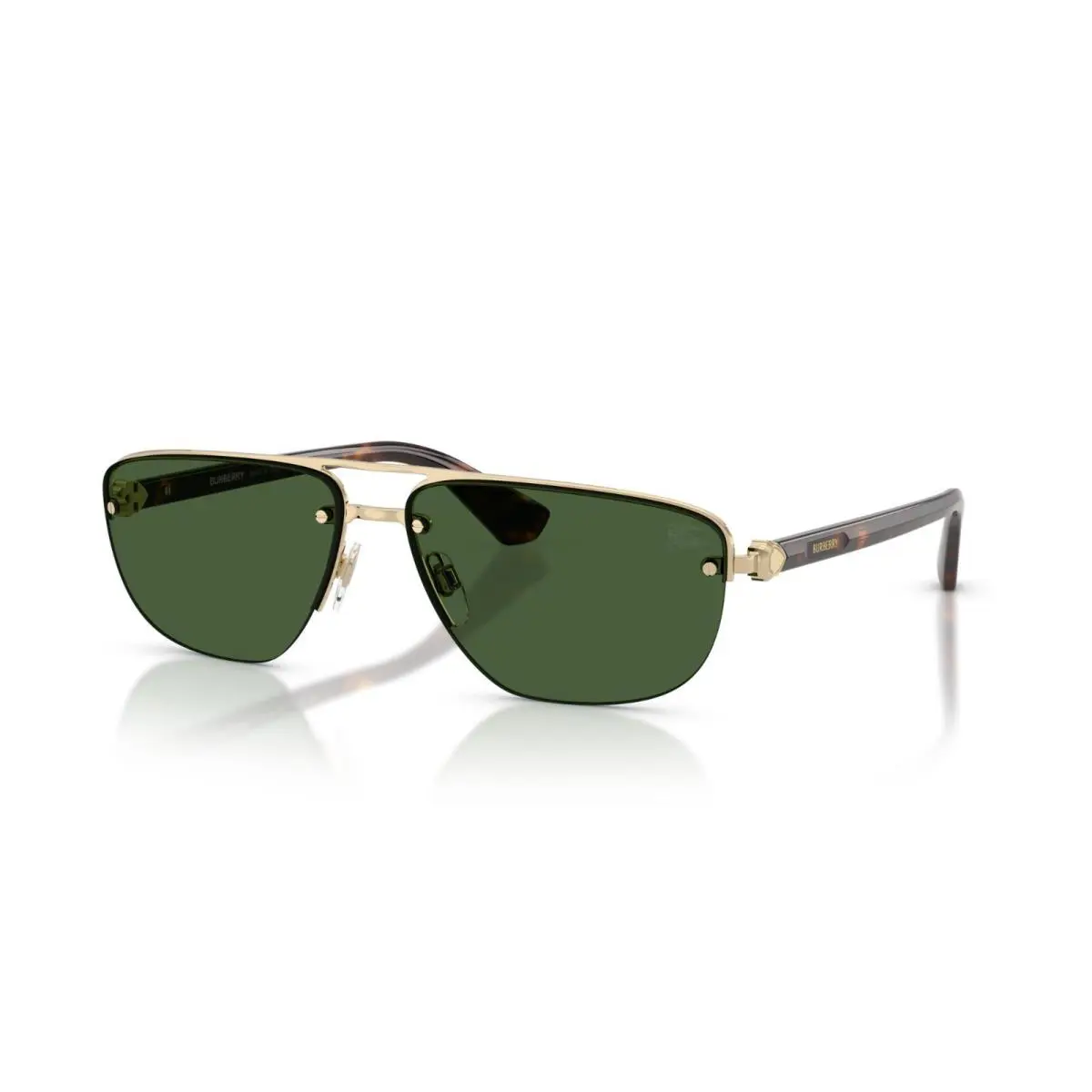 Burberry BE 3164 Light Gold/dark Green 110971 Sunglasses