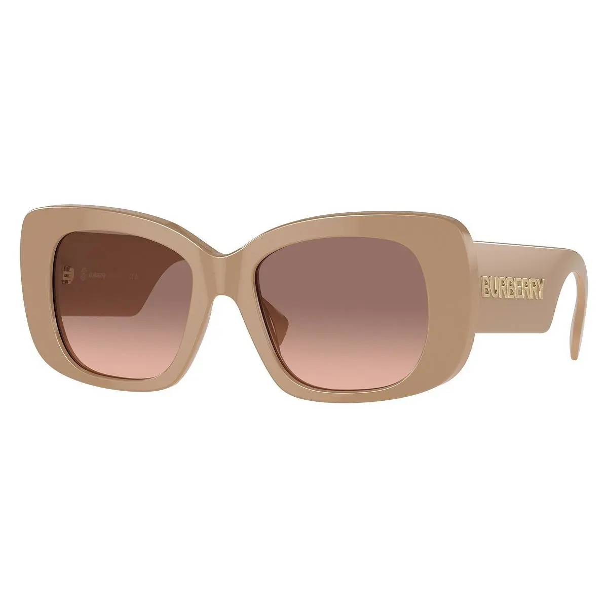 Burberry Woman Square Sunglasses BE4410 399013 Beige/pink Dark Brown 52mm