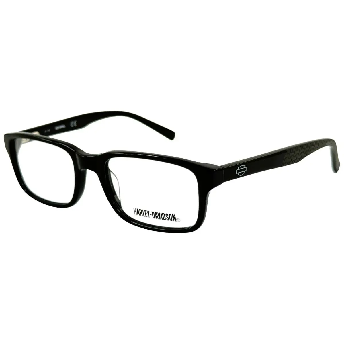 Harley Davidson HD0122T Boy`s Plastic Eyeglass Frame 001 Shiny Black 48-17