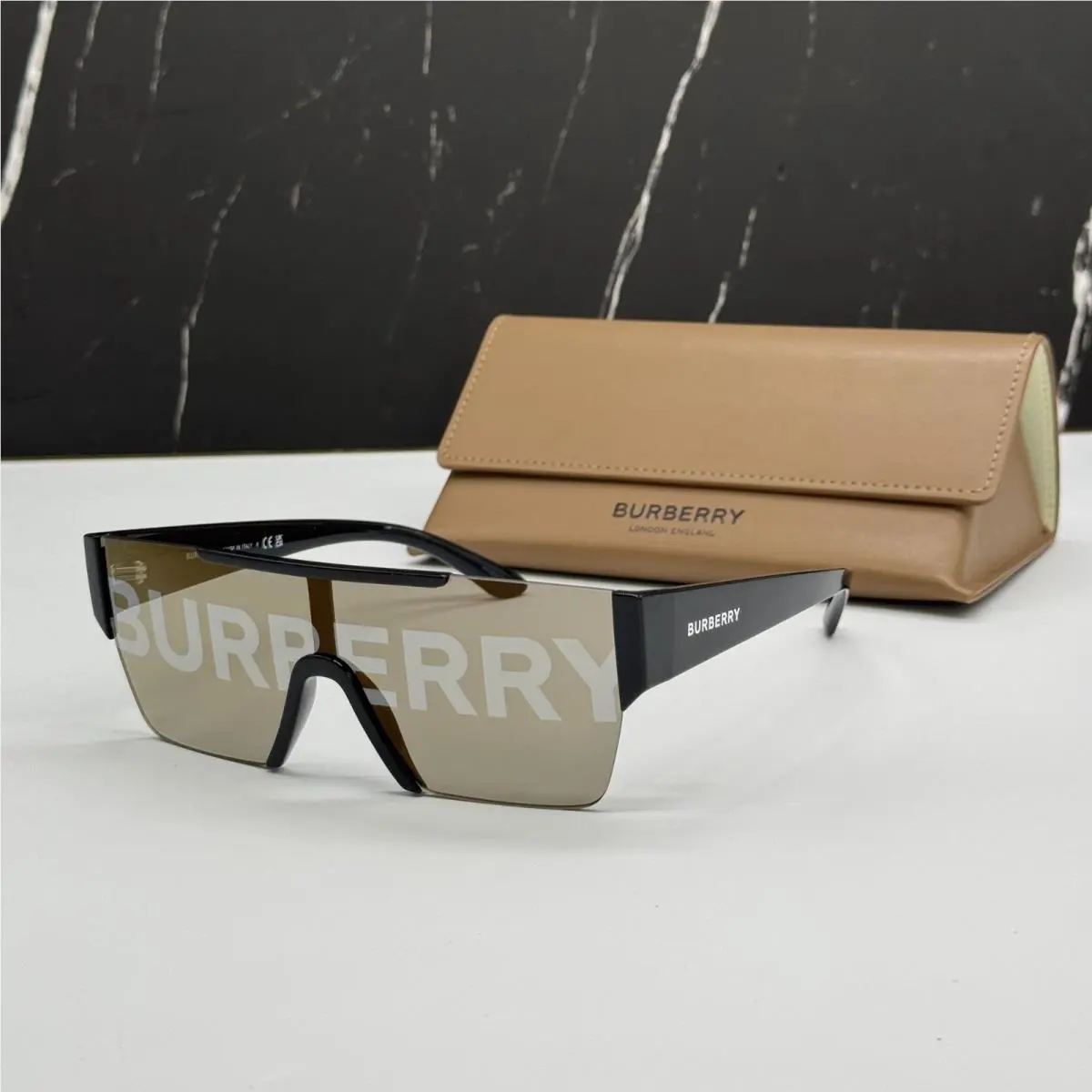 Burberry BE4291 3001/G Unisex Shield Sunglasses Burberry