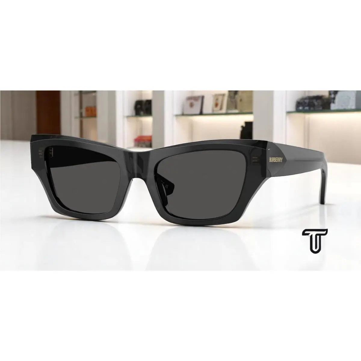 Burberry BE4441U 411287 Grey Dark Grey 52 mm Women`s Sunglasses