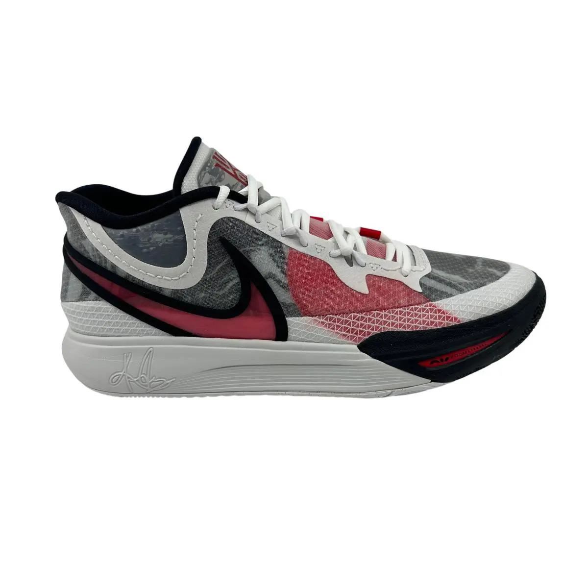 Nike Kyrie 8 White University Red Black Mens Athletic Sneaker - White, Manufacturer: White University Red Black