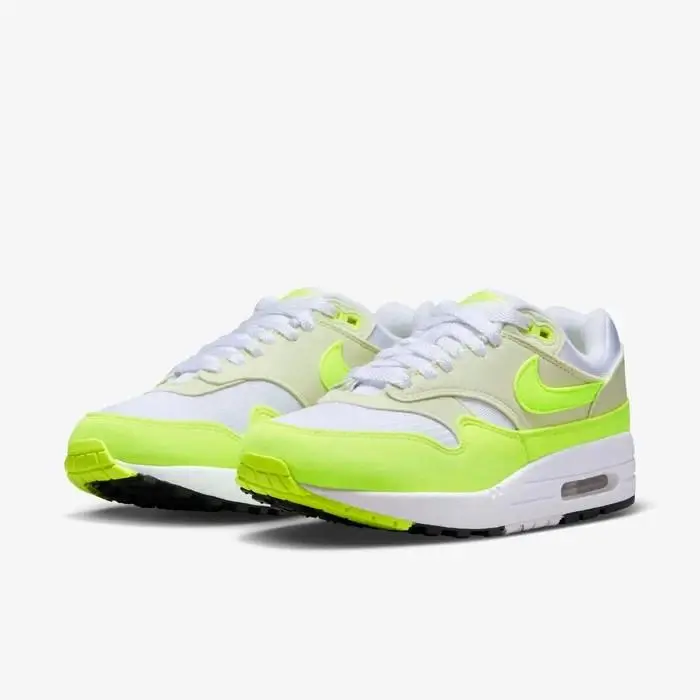 Nike Air Max 1 `87 DZ2628-100 Sneakers Women`s White Volt Low Top Running Shoes