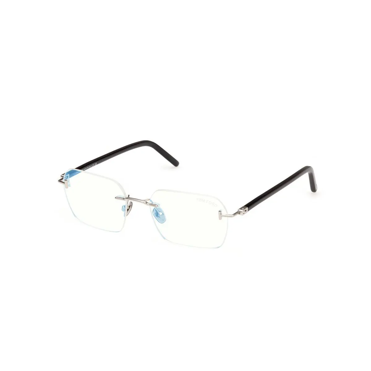 Tom Ford FT5934-B 028 Eyeglasses Men`s Shiny Rose Gold/matte Black Rimless 54mm