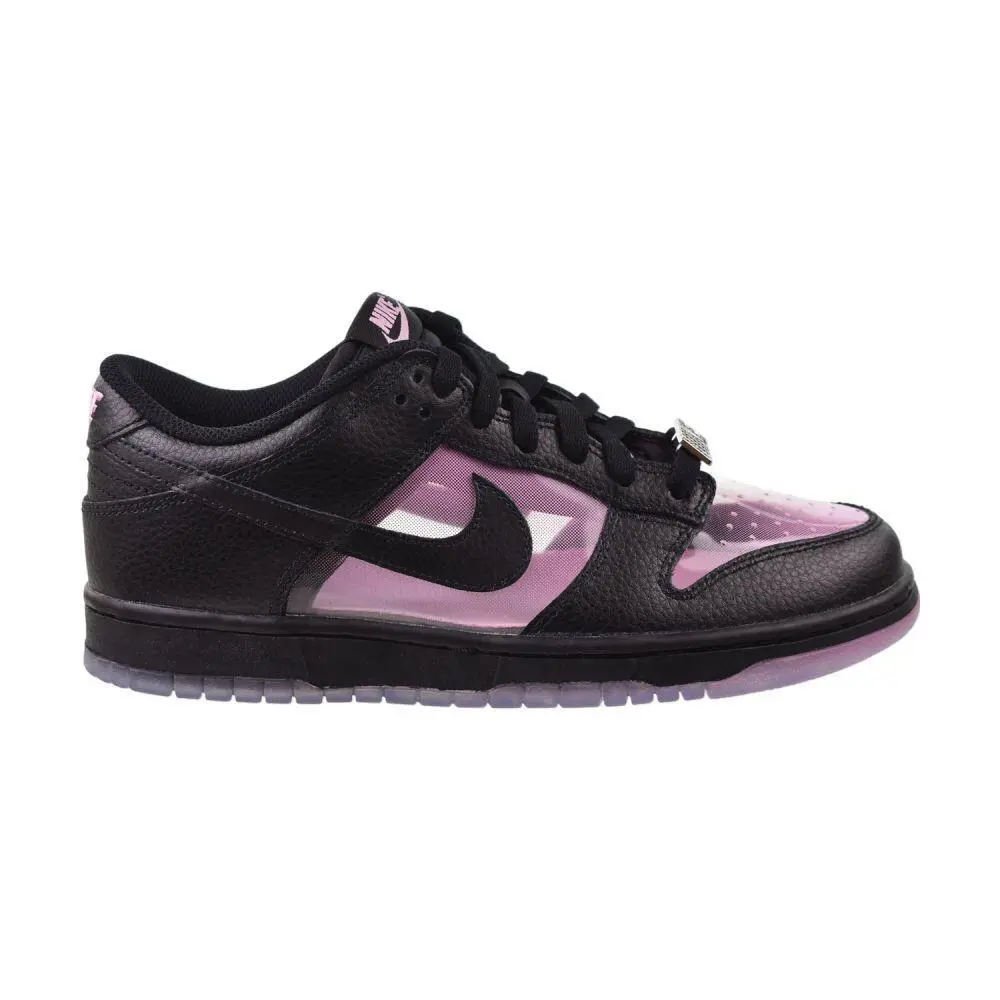 Nike Dunk Low Retro Prm Transparent Men`s Shoes Pink Rise/black IM3077-600 - Pink Rise/Black/Black