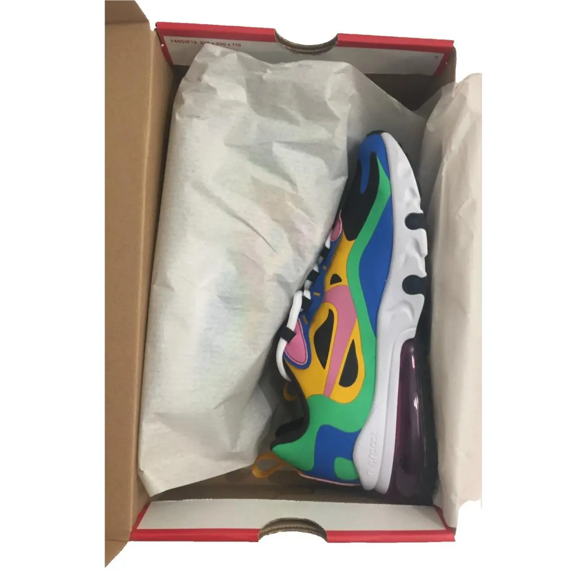 Nike shoes - Nike Air Max 270 React - Off Noir/University Gold/Soar/Magic Flamingo 18