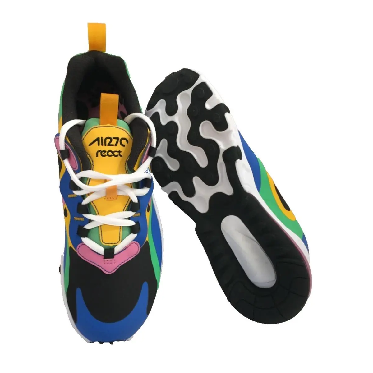 Nike shoes - Nike Air Max 270 React - Off Noir/University Gold/Soar/Magic Flamingo 10
