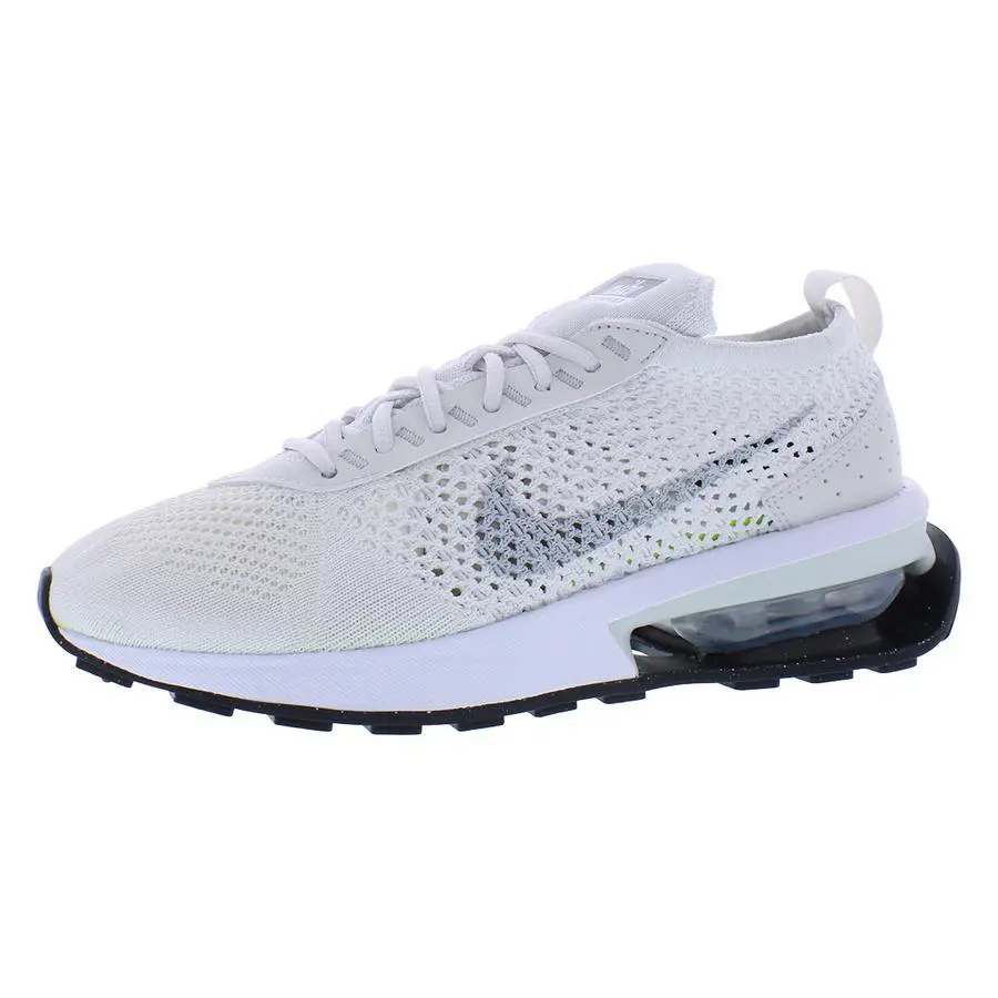Nike Air Max Flyknit Racer Womens Shoes - White/Platinum/Black, Main: White