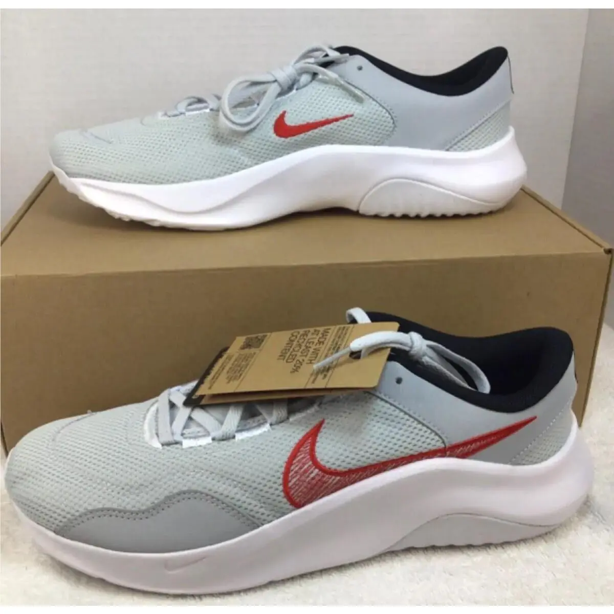 Nike shoes - Nike Legend Essential 3 - Legend Essential - DM1120-010 - Pure Platinum/University Red 3
