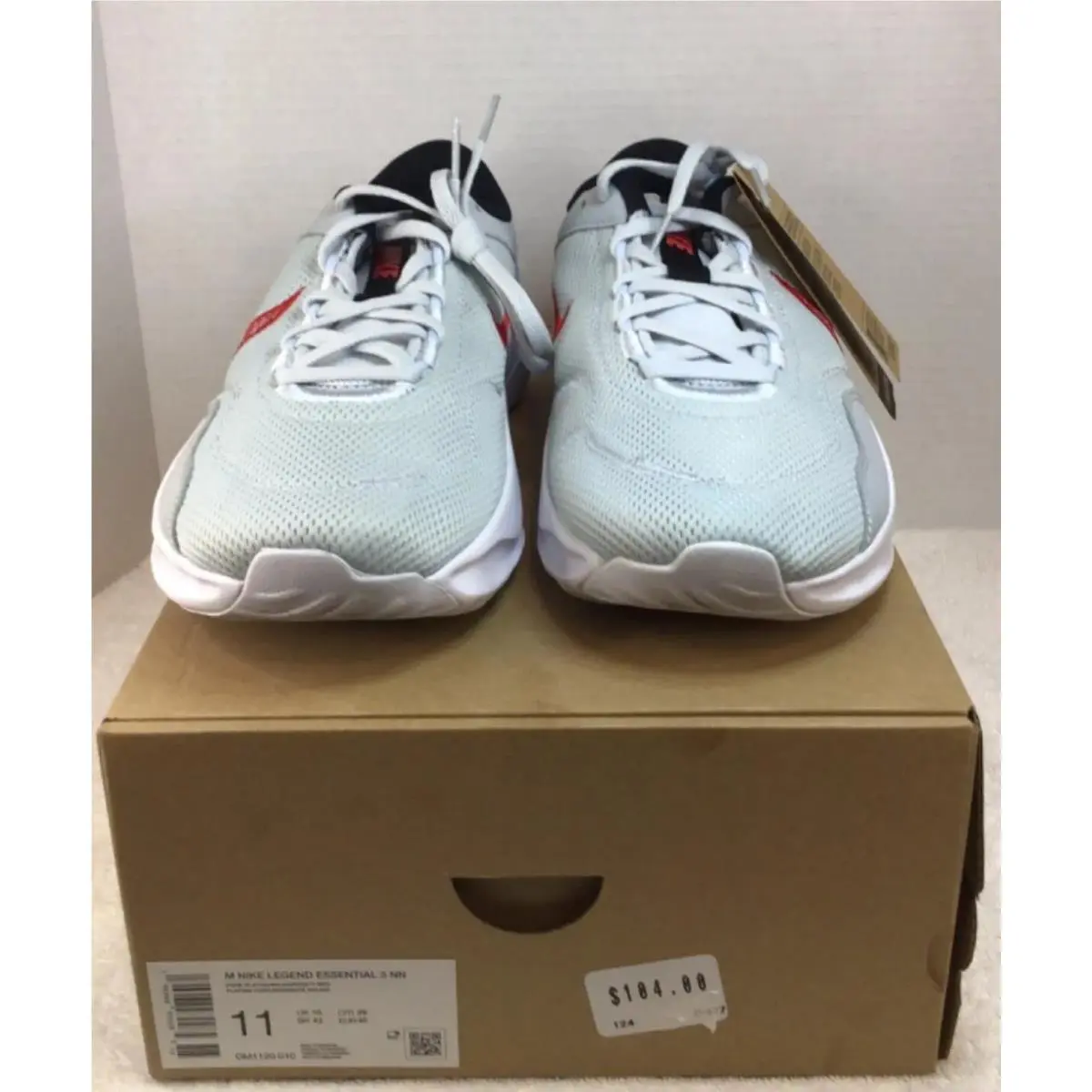 Nike shoes - Nike Legend Essential 3 - Legend Essential - DM1120-010 - Pure Platinum/University Red 10