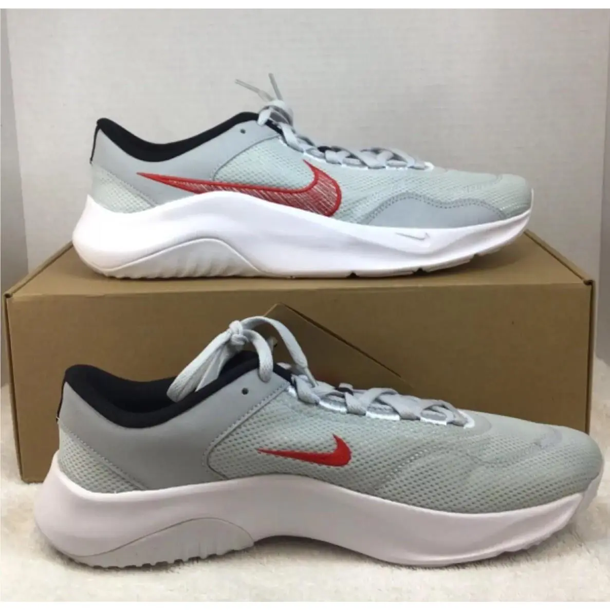 Nike shoes - Nike Legend Essential 3 - Legend Essential - DM1120-010 - Pure Platinum/University Red 12