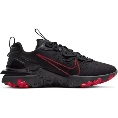 Nike React Vision DR8611-002 Sneakers Men`s Black Red Athletic Running Shoes - Black