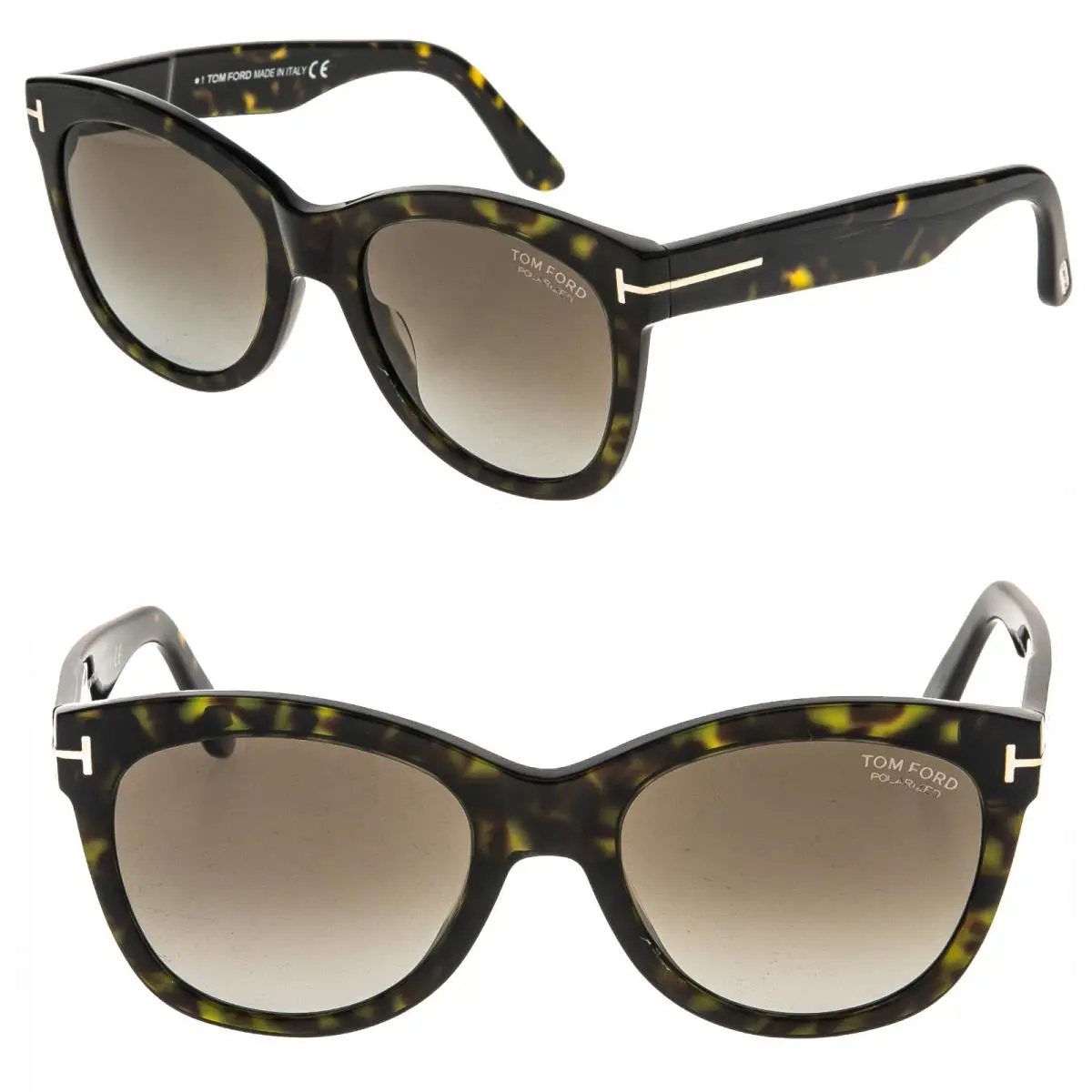 Tom Ford Wallace TF870 52H Brown Havana Polarized Butterfly Sunglass 870 FT0870