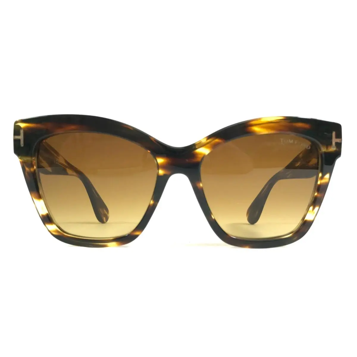Tom Ford Sunglasses Elvira TF1217 55F Havana Butterfly w/ Gradient Brown Lenses
