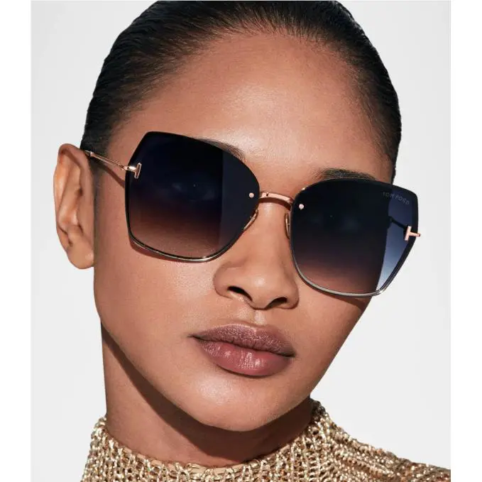 Tom Ford Nickie FT1107 16C Metal Palladium Smoke Mirror 62 mm Women`s Sunglasses
