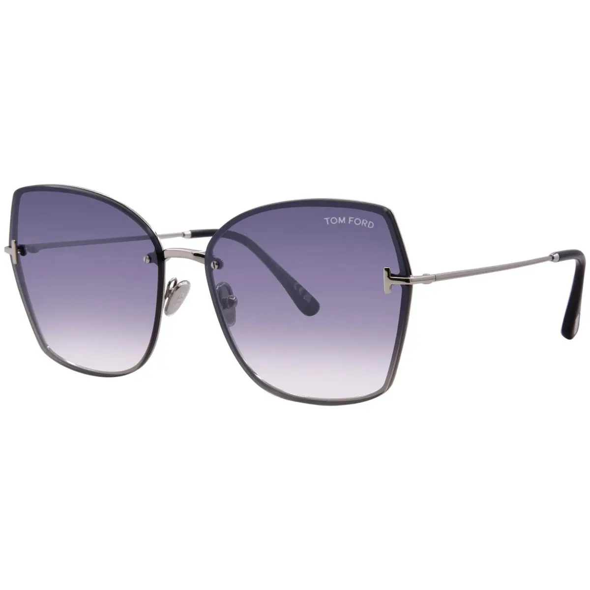 Tom Ford FT1107 16C Sunglasses Women`s Silver/grey Gradient 62mm