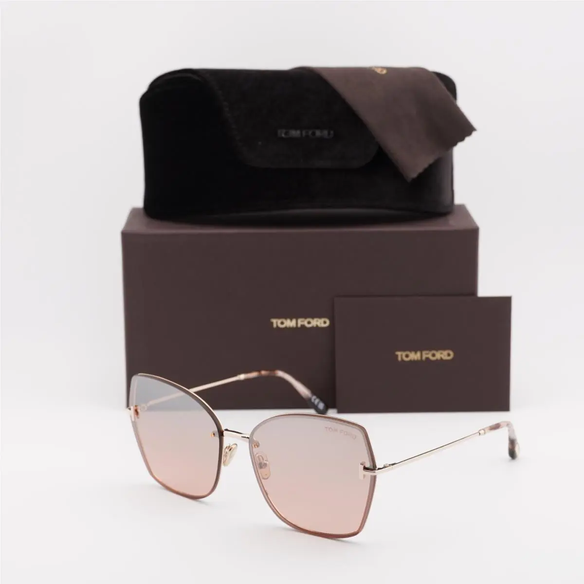 Tom Ford FT1107 16C Sunglasses Women`s Silver/grey Gradient 62mm